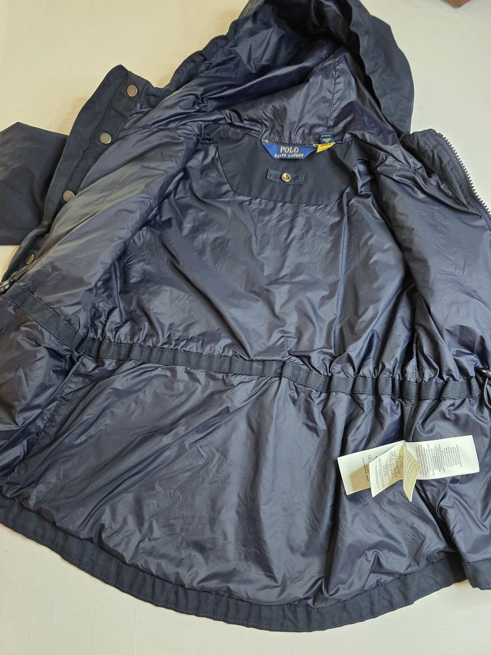 Kids Ralph Lauren Navy Blue Hooded Windbreaker Preppy Luxury